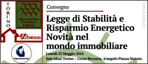 Presentazione convegno ‘Legge di Stabilità e Risparmio Energetico’